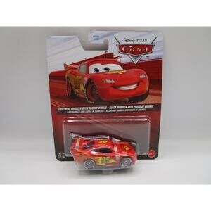 Disney Pixar Cars Lightning McQueen With Racing Wheels Diecast Car 1/55